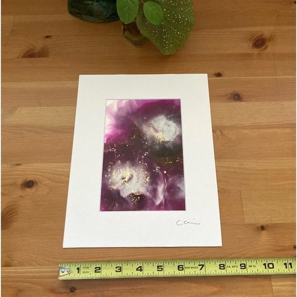 New Original Signed Artwork Alcohol Ink on Paper - Picture 6 of 6